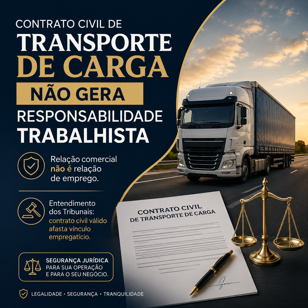 Contrato civil de transporte de carga e responsabilidade trabalhista