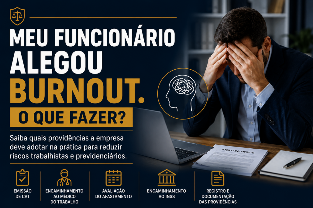 Meu funcionário alegou burnout e medidas da empresa